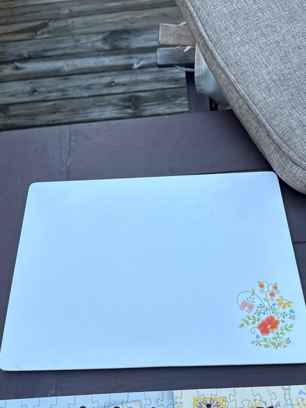 Vintage Corningware wildflower counter saver cutting board trivet excellent